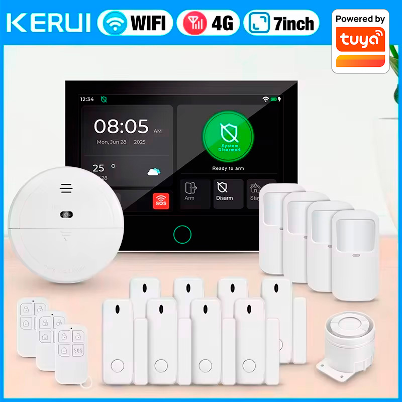Wireless Door Sensor - KERUI 7-inch Large IPS Touch Screen