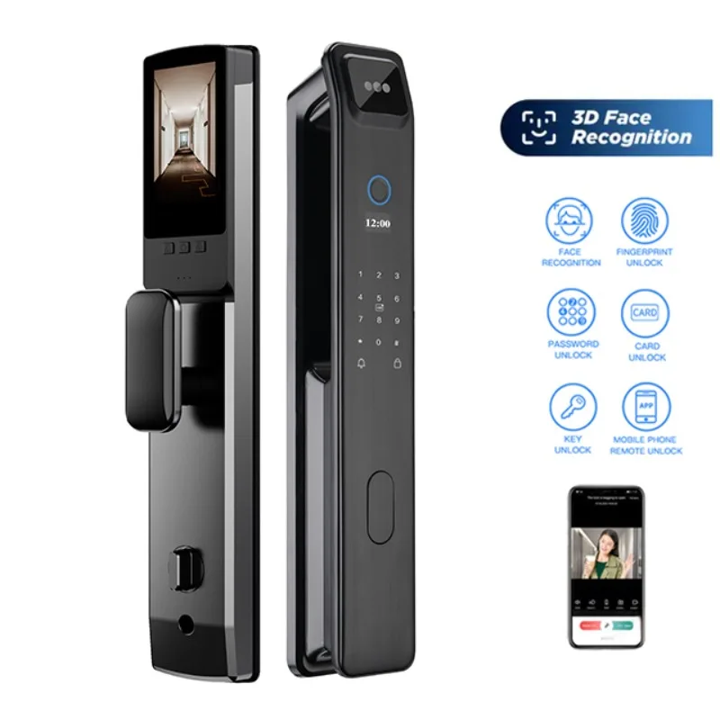 3D Facial Recognition Fingerpr - Smart Home Door Lock ulasan dan harga
