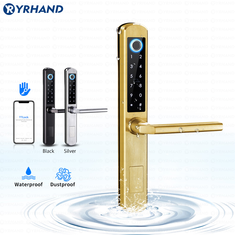 IP66 Gold Stainless Steel Slid - Smart Home Door Lock ulasan dan harga
