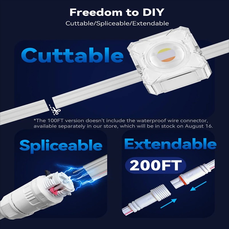 150FT 90LED Smart RGBIC Perman - Smart Home Yellow ulasan dan harga