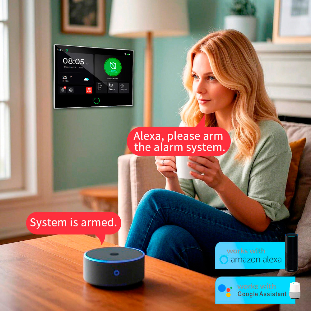 KERUI 7-inch Large IPS Touch S - Wireless Door Sensor ulasan dan harga