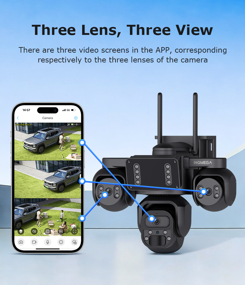 INQMEGA AOV 3-Screens Solar Ca - Smart Home Camera Ezviz ulasan dan harga