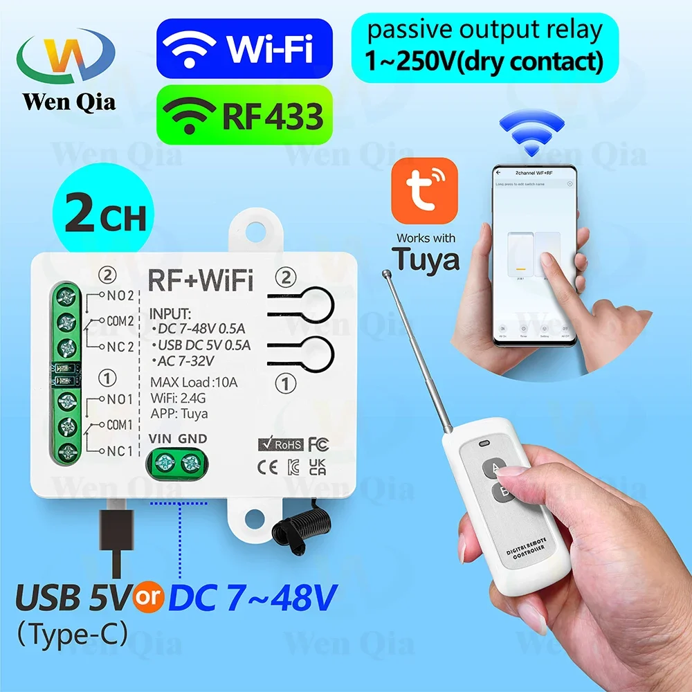 2CH Smart Light Switch Tuya,Wi - Universal Remote Smart Home ulasan dan harga