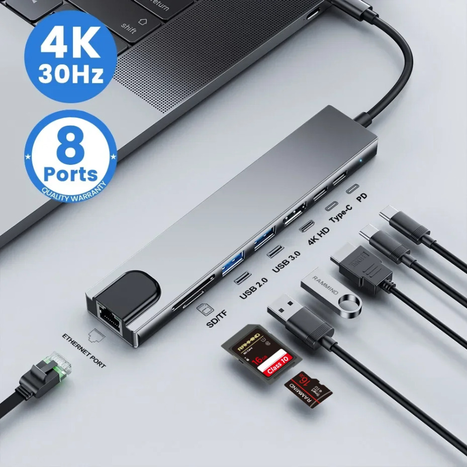 8IN1/2 Type-C Docking Station  - Smart Home Hub 2 ulasan dan harga